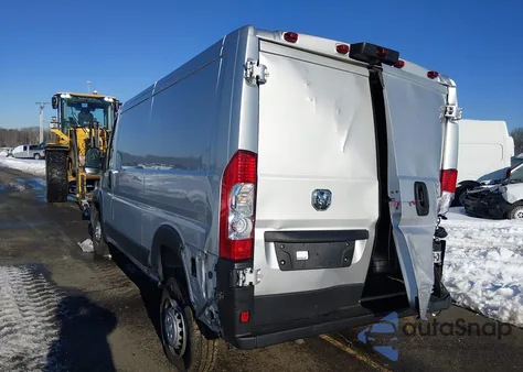 2024 Ram Promaster 1500 Low Roof 136 Wb W/Pass Seat from USA, damaged, VIN 3C6LRVAG9RE144783